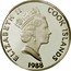 Cook Islands 50 Dollars British explorer Captain James Cook 1988 FM (P) Proof KM# 62 ELIZABETH II COOK ISLANDS RDM 1988 coin obverse