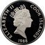 Cook Islands 50 Dollars French explorer Sieur de la Salle 1988 FM (P) Proof KM# 69 ELIZABETH II COOK ISLANDS RDM 1988 coin obverse
