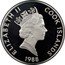 Cook Islands 50 Dollars English sea captain Sir Francis Drake 1988 FM (P) Proof KM# 68 ELIZABETH II COOK ISLANDS RDM 1988 coin obverse