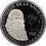Cook Islands 50 Dollars French explorer Sieur de la Salle 1988 FM (P) Proof KM# 69 SIEUR DE LA SALLE $50 FM coin reverse
