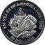 Cook Islands 50 Dollars Italian explorer Columbus and his Ship the Santa Maria 1989 Proof. KM# 47 500 YEARS OF AMERICA 1492-1992 50 DOLLARS coin reverse