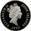 Cook Islands 50 Dollars Peregrine Falcon 1990 (b) Proof KM# 357 ELIZABETH II COOK ISLANDS 1990 RDM coin obverse