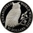 Cook Islands 50 Dollars Eagle Owl 1990 (b) Proof KM# 209 ENDANGERED WORLD WILDLIFE 50 DOLLARS coin reverse