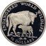 Cook Islands 50 Dollars European Bison 1990 PM Proof KM# 205 ENDANGERED WORLD WILDLIFE 50 DOLLARS coin reverse