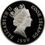 Cook Islands 50 Dollars Bee Hummingbird 1990 Proof KM# 215 ELIZABETH II COOK ISLANDS 1990 RDM coin obverse