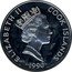 Cook Islands 50 Dollars French navigator Samuel de Champlain 1990 Proof KM# 186 ELIZABETH II COOK ISLANDS 1990 coin obverse