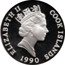Cook Islands 50 Dollars 14th World Championship football 1990 Italy 1990 Proof KM# 265 ELIZABETH II COOK ISLANDS RDM 1990 coin obverse