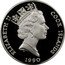 Cook Islands 50 Dollars Whooping Crane 1990 Proof KM# 117 ELIZABETH II COOK ISLANDS RDM PM 1990 coin obverse