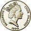 Cook Islands 50 Dollars Elizabeth II Blackbuck 1990 Proof KM# 115 ELIZABETH II COOK ISLANDS RDM PM 1990 coin obverse