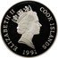 Cook Islands 50 Dollars Bee Hummingbird 1991 Proof KM# 127 ELIZABETH II COOK ISLANDS 1991 coin obverse