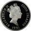 Cook Islands 50 Dollars Red Kangaroo 1991 Proof KM# 124 ELIZABETH II COOK ISLANDS RDM 1991 coin obverse