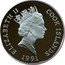Cook Islands 50 Dollars Deer & Fawn 1991 Proof KM# 123 ELIZABETH II COOK ISLANDS 1991 coin obverse