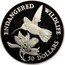 Cook Islands 50 Dollars Bee Hummingbird 1991 Proof KM# 127 ENDANGERED WILDLIFE 50 DOLLARS coin reverse