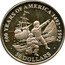 Cook Islands 50 Dollars Sailing ship the Mayflower and Pilgrims 1991 Proof KM# 140 500 YEARS OF AMERICA 1492 1992 50 DOLLARS coin reverse