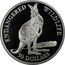 Cook Islands 50 Dollars Red Kangaroo 1991 Proof KM# 124 ENDANGERED WILDLIFE 50 DOLLARS coin reverse
