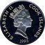Cook Islands 50 Dollars Danish explorer Vitus Bering in Russian service 1992 Proof KM# 143 ELIZABETH II COOK ISLANDS 1992 coin obverse