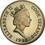 Cook Islands 50 Dollars Venetian navigator John Cabot 1992 Proof KM# 204 ELIZABETH II COOK ISLANDS RDM 1992 coin obverse
