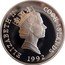Cook Islands 50 Dollars Ring-tailed Lemur 1992 Proof KM# 262 ELIZABETH II COOK ISLANDS RDM 1992 coin obverse