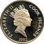 Cook Islands 50 Dollars Sacagawea guiding explorers Lewis and Clark 1992 Proof KM# 201 ELIZABETH II COOK ISLANDS RDM 1992 coin obverse