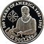 Cook Islands 50 Dollars Spanish explorer Juan Ponce de Leon 1992 Proof KM# 197 500 YEARS OF AMERICA 1492 - 1992 50 DOLLARS coin reverse