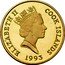 Cook Islands 50 Dollars Ibex 1993 Proof KM# 153 ELIZABETH II COOK ISLANDS RDM 1993 coin obverse