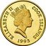 Cook Islands 50 Dollars African Lion 1993 Proof KM# 245 ELIZABETH II COOK ISLANDS 1993 RDM coin obverse