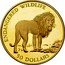Cook Islands 50 Dollars African Lion 1993 Proof KM# 245 ENDANGERED WILDLIFE 50 DOLLARS coin reverse