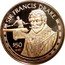 Cook Islands 50 Dollars Sir Francis Drake 1997 FM Proof KM# 392 SIR FRANCIS DRAKE $50 14KT FM coin reverse