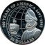Cook Islands 50 Dollars Spanish explorer Francisco de Orellana 1993 Proof KM# 163 500 YEARS OF AMERICA 1492-1992 50 DOLLARS coin reverse