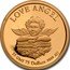 Cook Islands 75 Dollars Elizabeth II Love Angel 1997 Proof KM# 927 LOVE ANGEL 15 GMS 75 DOLLARS .9999 AU coin reverse