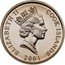 Cook Islands Dollar Elizabeth II Commonwealth Games 2001 Proof KM# 1115 ELIZABETH II COOK ISLANDS 2001 coin obverse