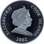 Cook Islands Dollar Figure Skating 2002 Proof KM# 1117 ELIZABETH II COOK ISLANDS 2002 coin obverse