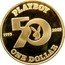 Cook Islands One Dollar 50th Anniversary Playboy magazine 2003 KM# 455 PLAYBOY 50 1953 2003 ONE DOLLAR coin reverse
