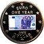 Cook Islands Dollar 500 Euro banknote 2003 KM# 467 EURO ONE YEAR 500 BCE ECB EZB EKT EKP 2002 500 500 EURO ONE DOLLAR coin reverse