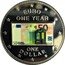 Cook Islands One Dollar 50 Euro banknote 2003 KM# 465 EURO ONE YEAR 50 BCE ECB EZB EKT EKP 2002 50 50 EURO ONE DOLLAR coin reverse