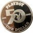 Cook Islands One Dollar 50th Anniversary Playboy magazine 2003 Proof KM# 455b PLAYBOY 1953 50 2003 ONE DOLLAR coin reverse