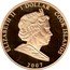 Cook Islands Dollar Wave. Colored 2007 Proof KM# 1199 ELIZABETH II 1 DOLLAR COOK ISLANDS 2007 coin obverse