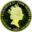 Cook Islands One Dollar Sydney Mint Gold Sovereign 2007 Proof KM# 491 ELIZABETH II COOK ISLANDS 1OZ 999 SILVER 2007 ONE DOLLAR coin obverse