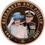 Cook Islands Dollar Diamond Wedding Anni. State occasions 2007 Proof KM# 1200 ELIZABETH AND PHILIP 1947 EP 2007 coin reverse