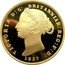 Cook Islands One Dollar Sydney Mint Gold Sovereign 2007 Proof KM# 491 VICTORIA D: G: BRITANNIAR: REG: F: D: 1857 coin reverse