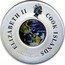 Cook Islands Dollar Yuri Gagarin. First Man in Space 2008 Proof KM# 765 ELIZABETH II COOK ISLANDS 1 DOLLAR 1 OZ 999 SILVER 2008 coin obverse