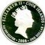 Cook Islands Dollar Taylor's Sixpence Pattern 2008 Proof KM# 497 ELIZABETH II COOK ISLANDS 1OZ 999 SILVER 2008 ONE DOLLAR coin obverse