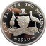 Cook Islands One Dollar 1910 Florin 2008 Proof KM# 495 ONE FLORIN - TWO SHILLINGS ADVANCE AUSTRALIA 1910 coin reverse