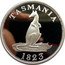 Cook Islands One Dollar Macintosh & Degraves Shilling 2008 Proof KM# 493 TASMANIA 1823 coin reverse