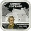 Cook Islands One Dollar Cook's Cottage. 75th Anniversary of Relocation 2009 Proof KM# 702 COOKS' COTTAGE 75TH ANNIVERSARY 1934 - 2009 coin reverse