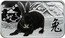 Cook Islands Dollar Black Rabbit 2011 Proof KM# 1271 P 兎 1OZ 999 SILVER coin reverse