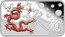 Cook Islands Dollar Red Dragon 2012 Proof KM# 1394 1OZ 999 SILVER DB P coin reverse