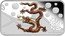 Cook Islands Dollar Brown Dragon 2012 Proof KM# 1393 1OZ 999 SILVER DB P coin reverse