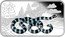 Cook Islands Dollar Blue-Lipped Sea Snake 2013 Proof KM# 1460 蛇 P 1OZ 999 SILVER TV coin reverse