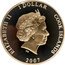 Cook Islands Dollar Wedding photo close up. Colored 2007 Proof KM# 1198 ELIZABETH II 1 DOLLAR COOK ISLANDS 2007 coin obverse